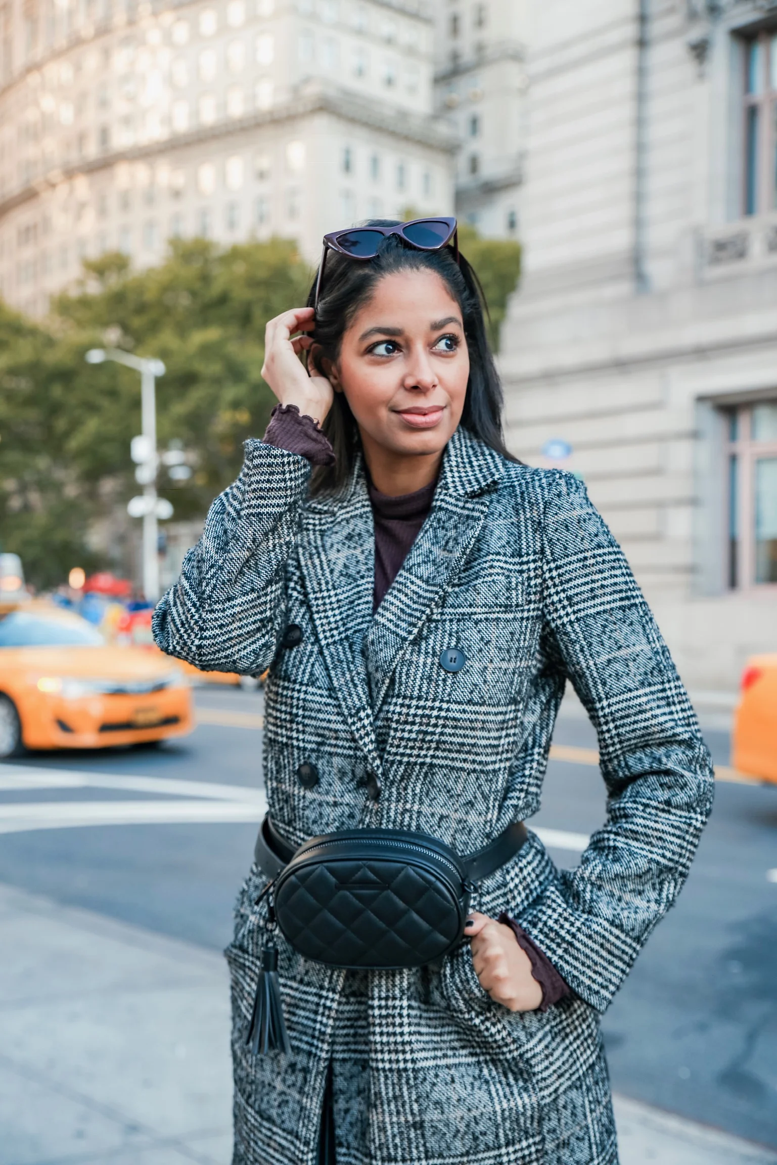 Belted Plaid Coat for that modern 70 Style Viancey Peraza